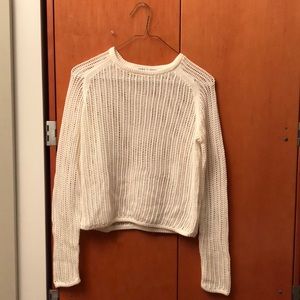 NWOT-White Mesh Sweater
